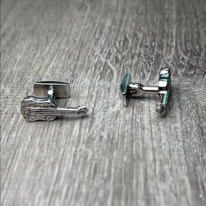Silver Minimalist Cuff Links with Swivel Bar Closure